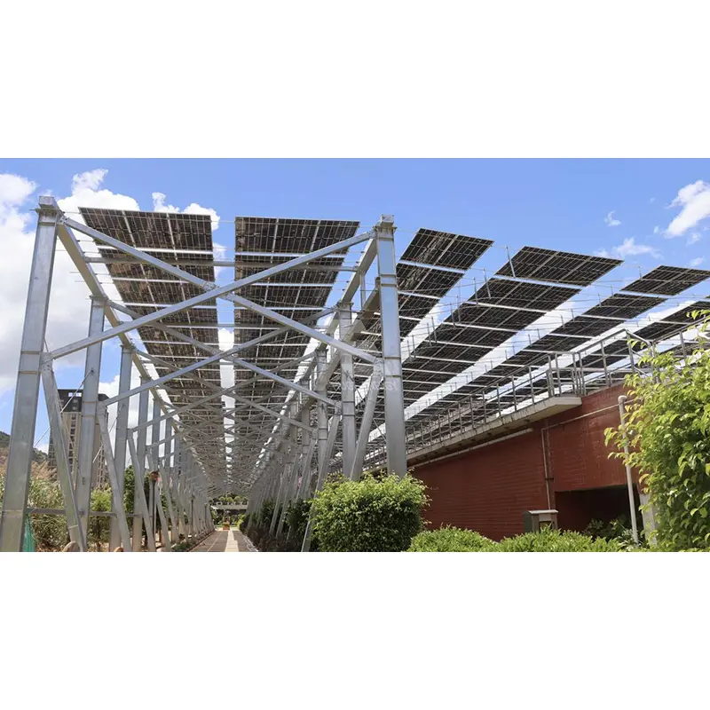 Ground Dual‑Post Solar Mounting System